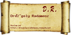 Drégely Radamesz névjegykártya